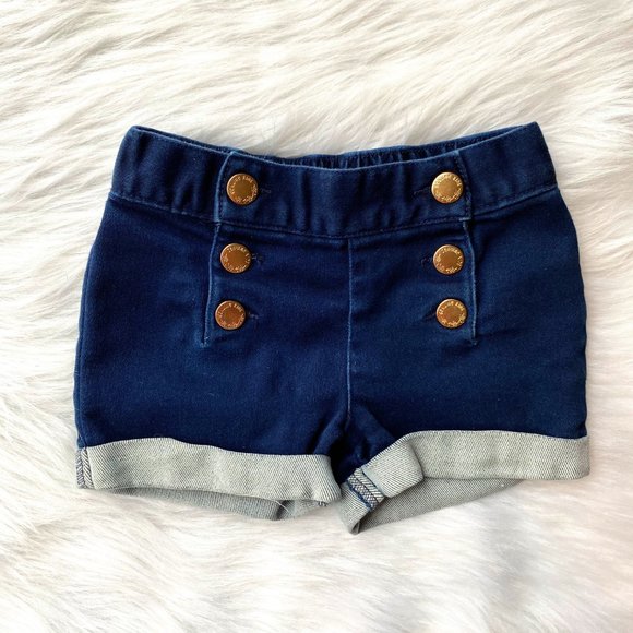 Little Girls Preppy Pink Cardigan & Sailor Shorts - Picture 5 of 7